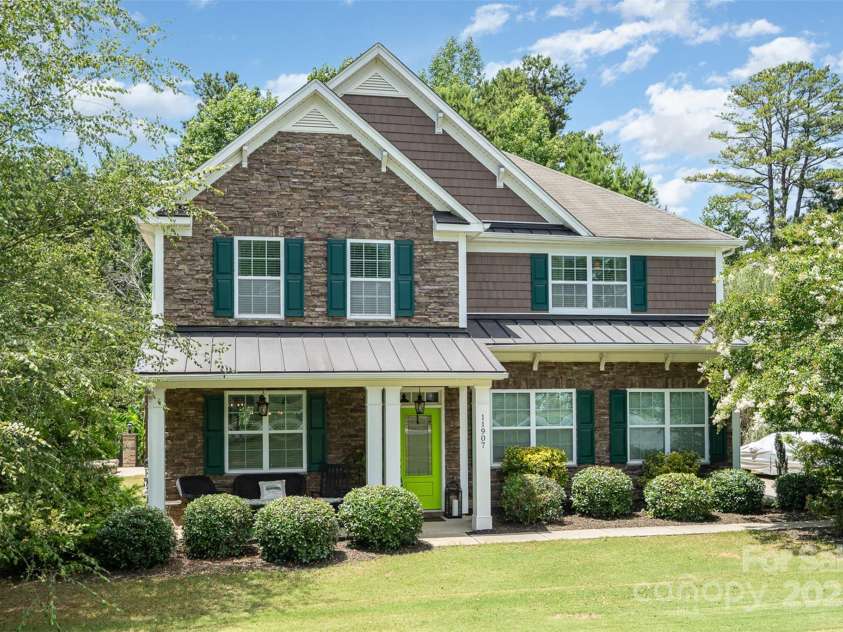 11907 Kimberfield Road, Matthews, NC 28105.  MLS# CAR4281213, YatesRealty ID 28137. Front Exterior