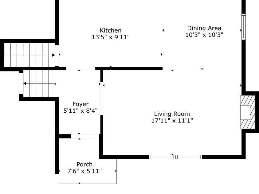 3661 Annlin Avenue, Charlotte, NC 28209.  MLS# CAR4259682, YatesRealty ID 28146. Main Level Floor Plan