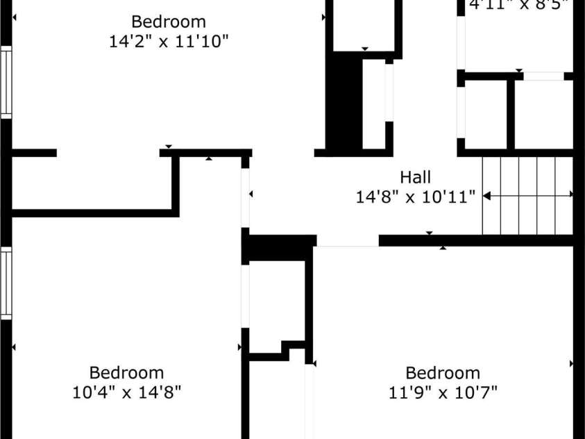 3661 Annlin Avenue, Charlotte, NC 28209.  MLS# CAR4259682, YatesRealty ID 28146. Upstairs Floor Plan