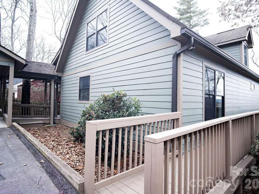 10 McMurray Lane, Black Mountain, NC 28711.  MLS# CAR4333892, YatesRealty ID 2816. Rear walkway to front entrance