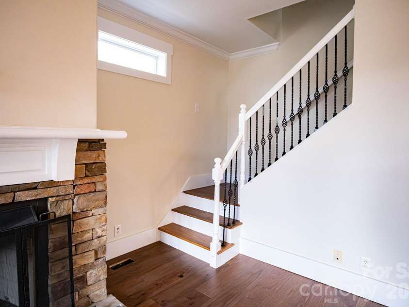 10 McMurray Lane, Black Mountain, NC 28711.  MLS# CAR4333892, YatesRealty ID 2816. Stairs to upper level