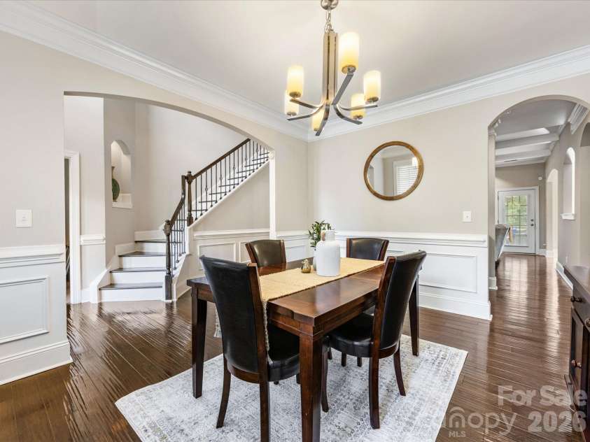 9311 Scorpio Lane, Mint Hill, NC 28227.  MLS# CAR4372655, YatesRealty ID 28169. A much larger table can fit this space!