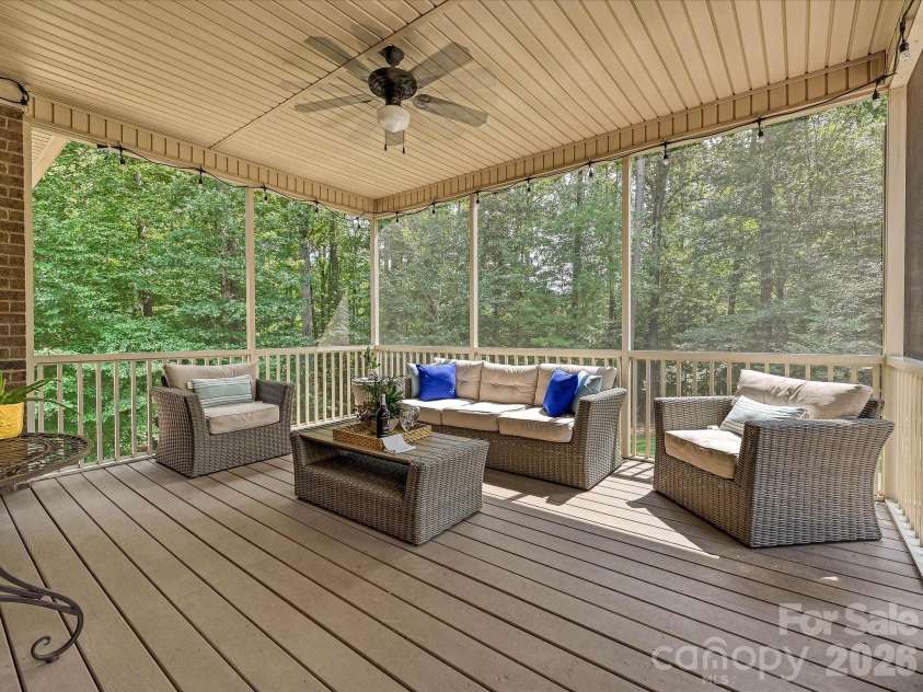9311 Scorpio Lane, Mint Hill, NC 28227.  MLS# CAR4418915, YatesRealty ID 28169. Screened Porch
