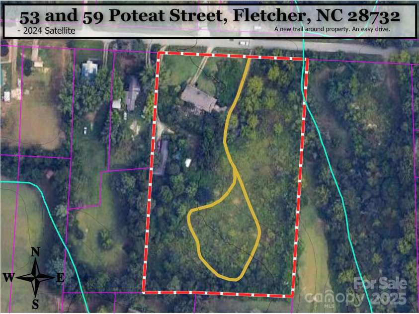 59 Poteat Street, Fletcher, NC 28732.  MLS# CAR4277892, YatesRealty ID 28173. New road cut in so you can drive the parcel.