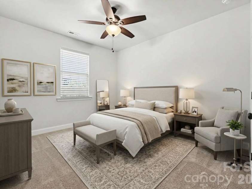 17306 Saranita Lane, Charlotte, NC 28278.  MLS# CAR4381887, YatesRealty ID 28179. Virtually staged bedroom