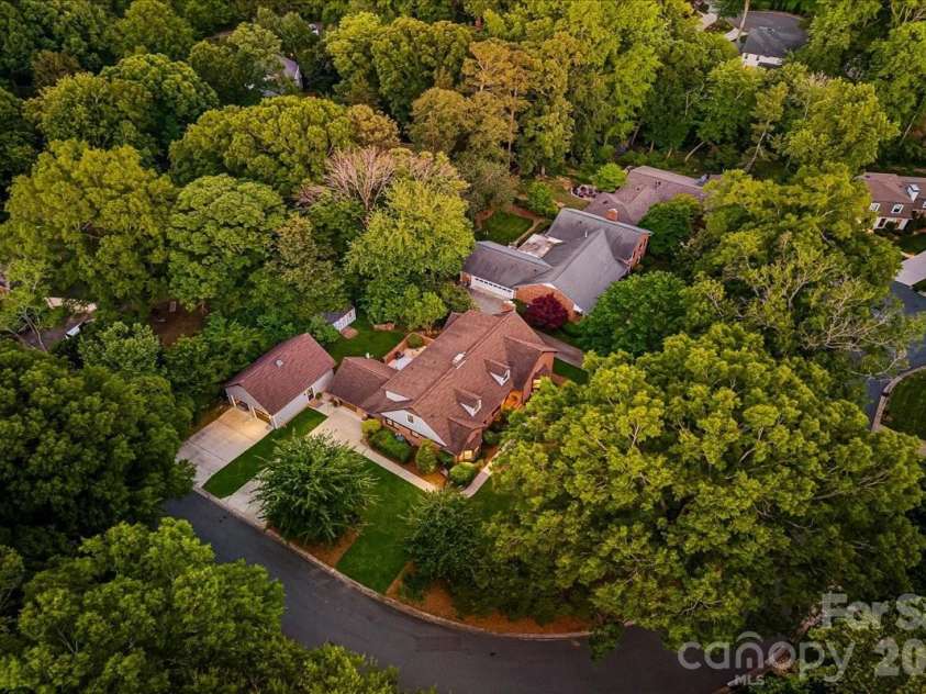 409 Whitestone Road, Charlotte, NC 28270.  MLS# CAR4383558, YatesRealty ID 28218. So many trees