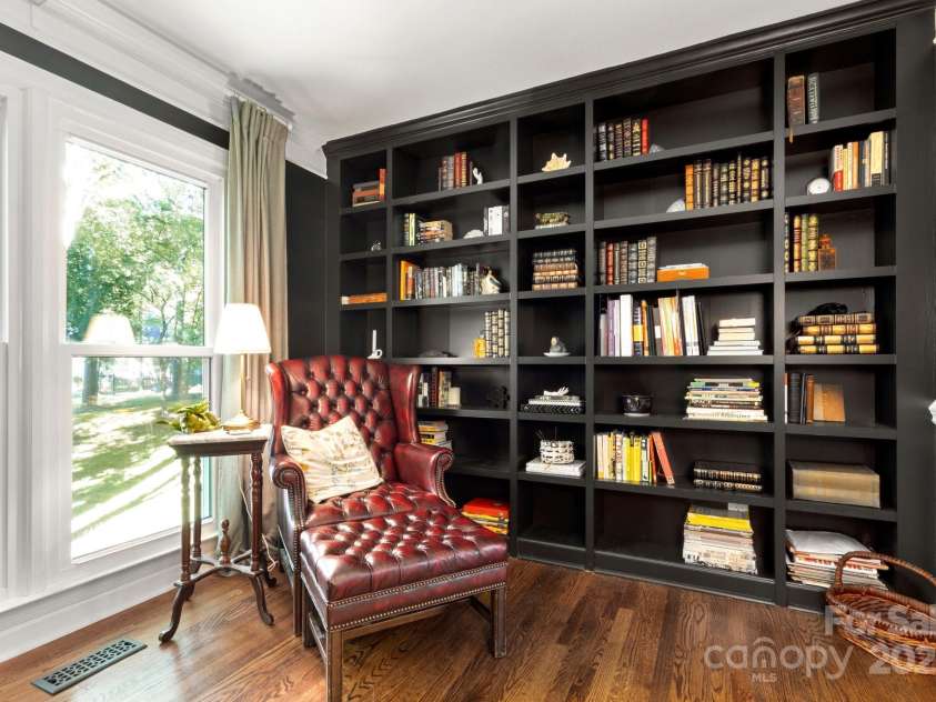 12602 Angel Oak Drive, Huntersville, NC 28078.  MLS# CAR4259942, YatesRealty ID 28225. Library or office, new bookshelves to store your collections