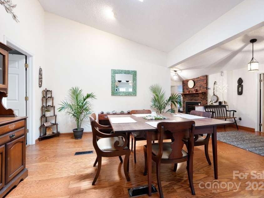 98 Mashburn Branch Road, Old Fort, NC 28762.  MLS# CAR4266767, YatesRealty ID 28229. Dining room has vaulted ceiling