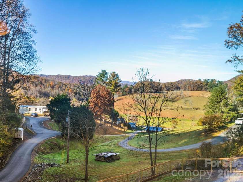 30 Shire Way Lane, Leicester, NC 28748.  MLS# CAR4319147, YatesRealty ID 2823. Road leading to home + Views 