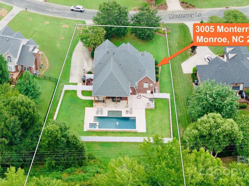3005 Monterrey Lane, Monroe, NC 28110.  MLS# CAR4319230, YatesRealty ID 28248. 