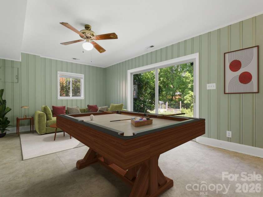 7401 Woodstream Drive, Charlotte, NC 28210.  MLS# CAR4372836, YatesRealty ID 28252. Basement VIRTUALLY STAGED