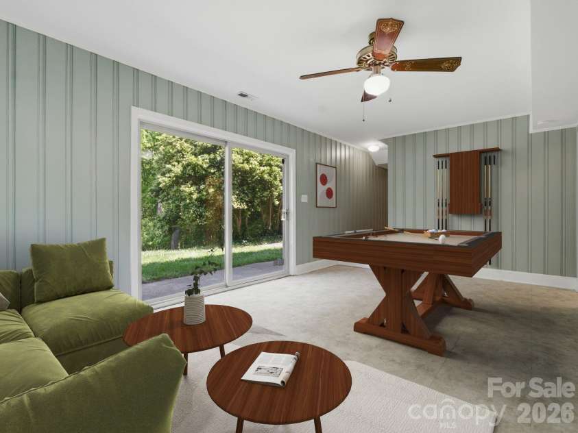 7401 Woodstream Drive, Charlotte, NC 28210.  MLS# CAR4372836, YatesRealty ID 28252. Basement VIRTUALLY STAGED