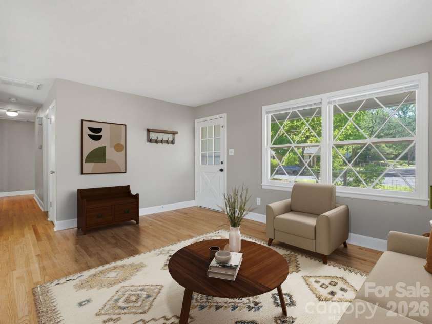 7401 Woodstream Drive, Charlotte, NC 28210.  MLS# CAR4372836, YatesRealty ID 28252. Living Room VIRTUALLY STAGED
