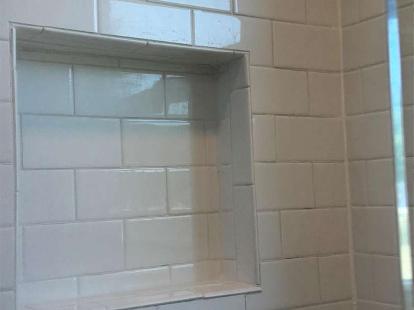 1001 Cone Avenue, Pineville, NC 28134.  MLS# CAR4283461, YatesRealty ID 28275. TILE BATH INSERT IN SHOWER