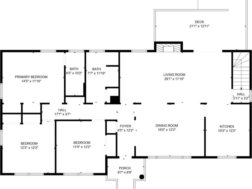 1623 Lumarka Drive, Charlotte, NC 28212.  MLS# CAR4276170, YatesRealty ID 28278. Main Level Floorplan