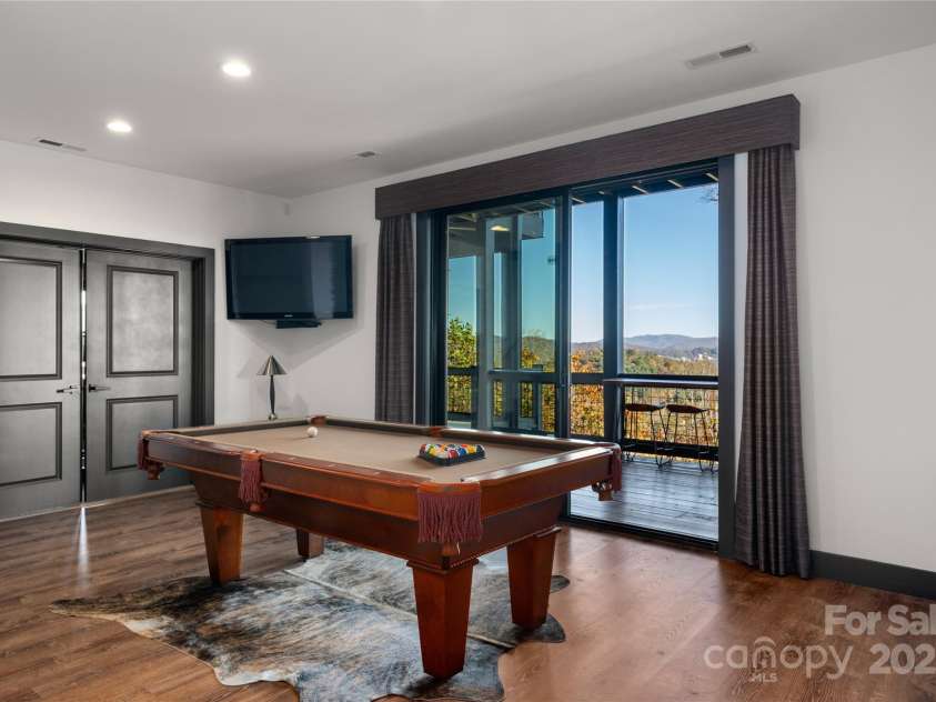41 Ben Lippen School Road, Asheville, NC 28806.  MLS# CAR4316852, YatesRealty ID 28296. Billiards with a view!