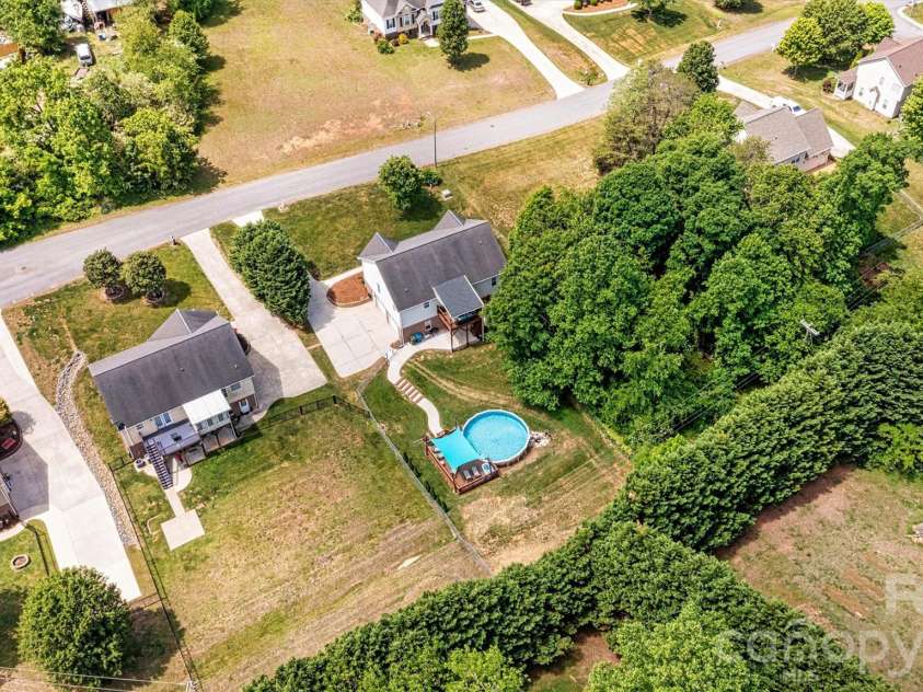 3353 48th Avenue Lane, Hickory, NC 28601.  MLS# CAR4381389, YatesRealty ID 28313. Aerial Rear View