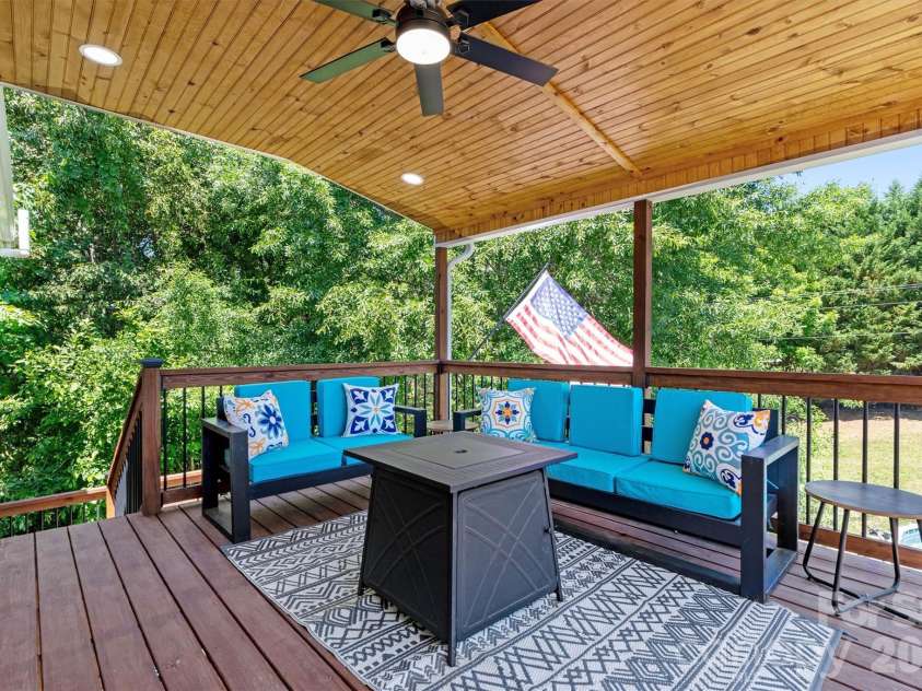 3353 48th Avenue Lane, Hickory, NC 28601.  MLS# CAR4381389, YatesRealty ID 28313. Covered Back Deck/Stairway Entry View