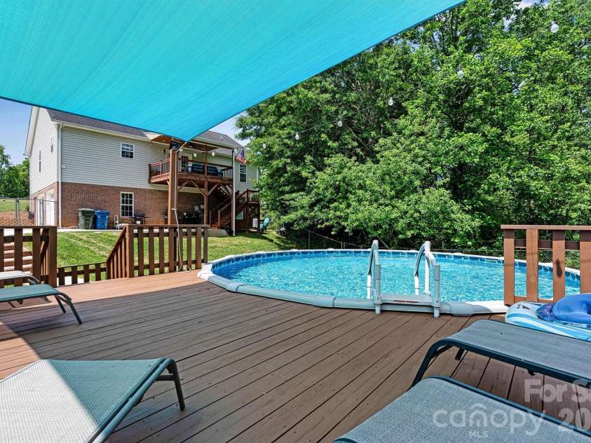 3353 48th Avenue Lane, Hickory, NC 28601.  MLS# CAR4381389, YatesRealty ID 28313. Focused Pool Deck View