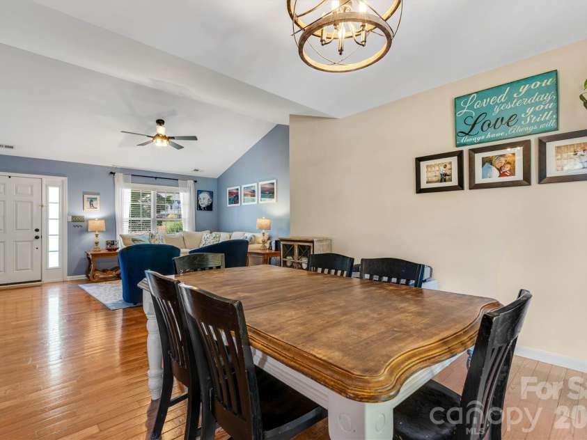 3353 48th Avenue Lane, Hickory, NC 28601.  MLS# CAR4381389, YatesRealty ID 28313. Open Concept Dining & Living Room View