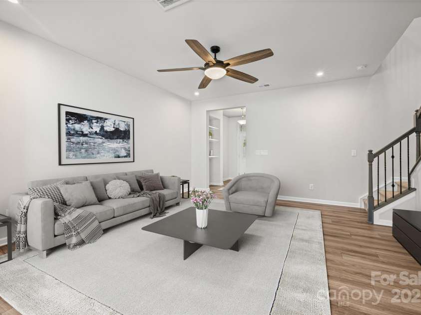 15626 Little Bluestem Street, Charlotte, NC 28278.  MLS# CAR4278751, YatesRealty ID 28323. Living Room Virtually Staged