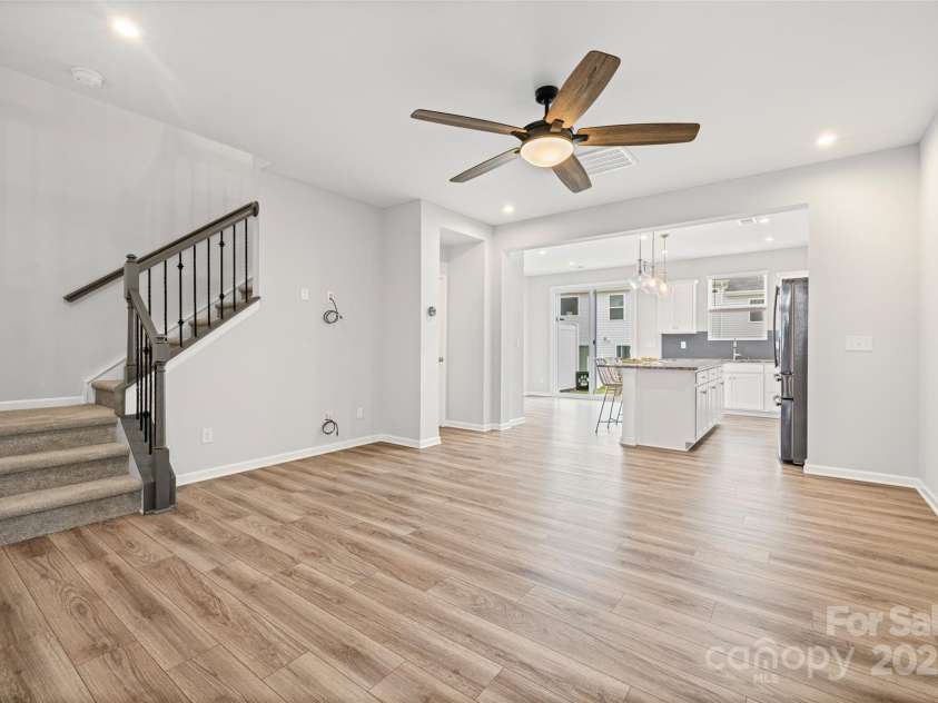 15626 Little Bluestem Street, Charlotte, NC 28278.  MLS# CAR4278751, YatesRealty ID 28323. Open concept living room to kitchen