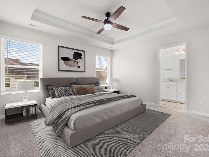 15626 Little Bluestem Street, Charlotte, NC 28278.  MLS# CAR4278751, YatesRealty ID 28323. Primary Bedroom Virtually Staged