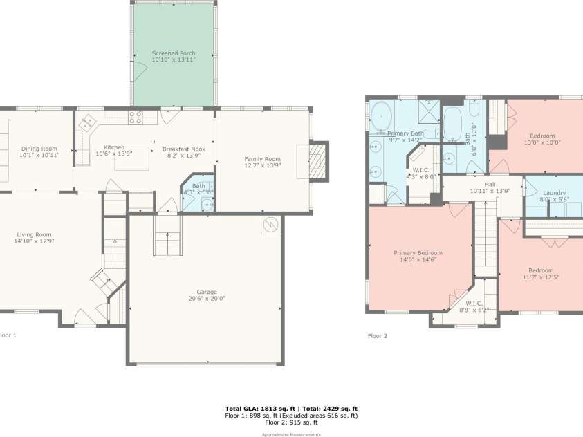 8682 Brook Glen Lane, Huntersville, NC 28078.  MLS# CAR4281128, YatesRealty ID 28327. Floorplan