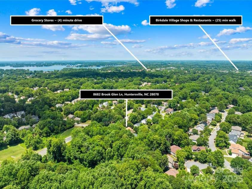 8682 Brook Glen Lane, Huntersville, NC 28078.  MLS# CAR4281128, YatesRealty ID 28327. Proximity to Birkdale Village