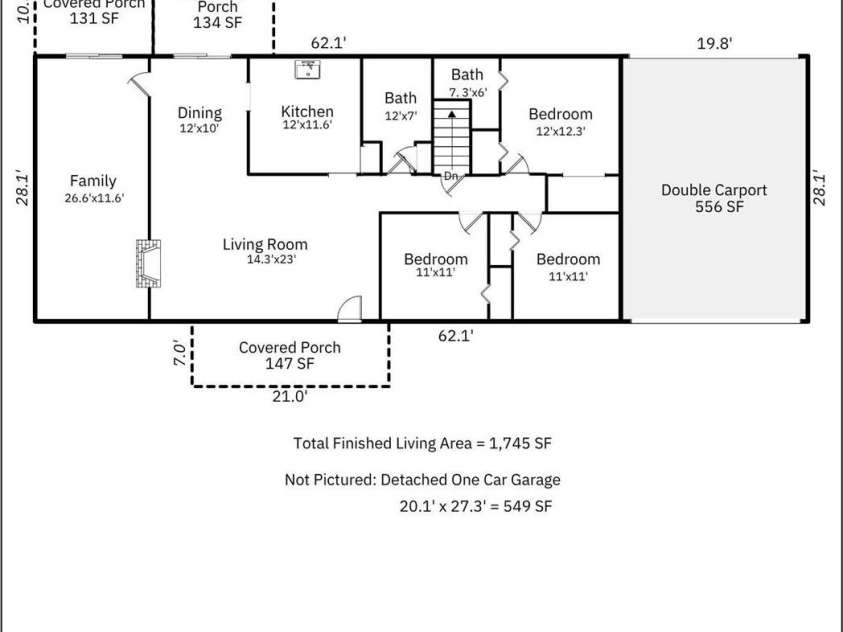 209 View Street, Asheville, NC 28806.  MLS# CAR4388264, YatesRealty ID 28346. Main Level Floor Plan