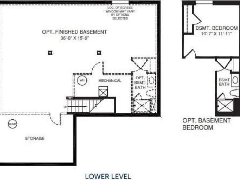 522 Lenswood Court, Denver, NC 28037.  MLS# CAR4254567, YatesRealty ID 28346. Hudson Basement floor plan
