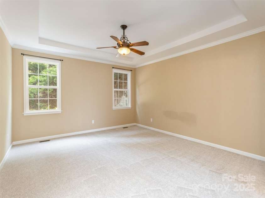 15 Dansford Lane, Arden, NC 28704.  MLS# CAR4255173, YatesRealty ID 28347. Primary bedroom on main level...freshly installed carpet and amazing trey ceiling..oh my...