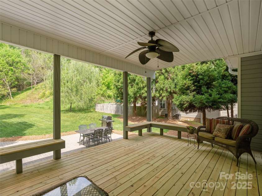 15 Dansford Lane, Arden, NC 28704.  MLS# CAR4255173, YatesRealty ID 28347. The only neighbor that you can see in the backyard. I heard that they are pretty nice folks too.