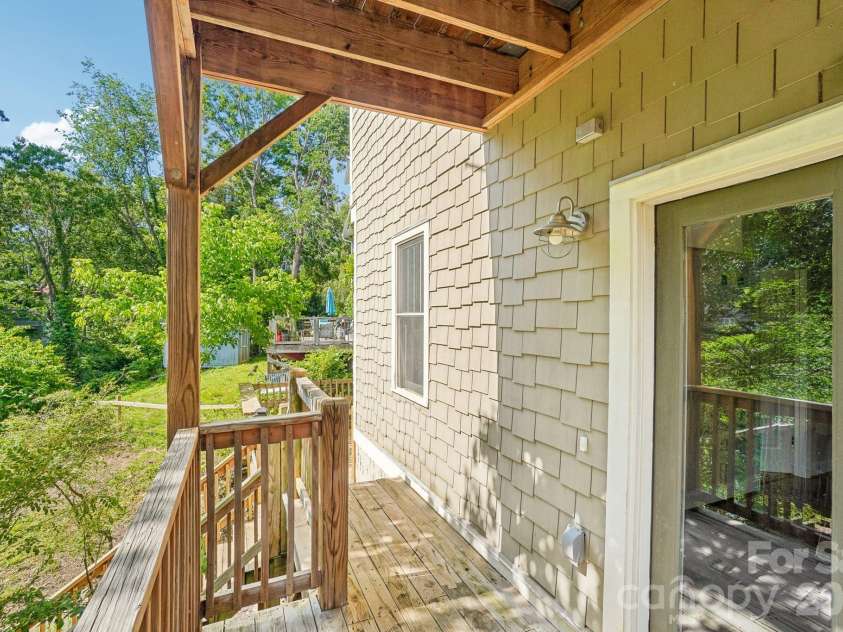 25 Houston Street, Asheville, NC 28801.  MLS# CAR4387541, YatesRealty ID 28369. Back deck main level