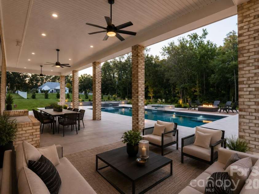 112 Jim Parker Road, Wesley Chapel, NC 28110.  MLS# CAR4404728, YatesRealty ID 28376. Image is rendering of potential future pool