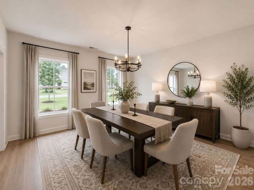 3045 Swallowtail Lane, Kannapolis, NC 28083.  MLS# CAR4355049, YatesRealty ID 28385. Virtually Staged dining area