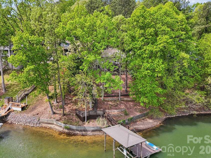 16118 Tana Tea Circle, Tega Cay, SC 29708.  MLS# CAR4368051, YatesRealty ID 28390. Private Covered Dock with Boat Lift