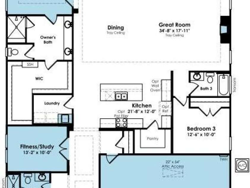 305 Marina Bay Trail, Locust, NC 28097.  MLS# CAR4388563, YatesRealty ID 28418. Paige Floorplan