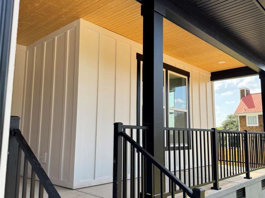 2589 Polo Lane, Maiden, NC 28650.  MLS# CAR4264750, YatesRealty ID 28419. View of front porch with TREX matte black railings