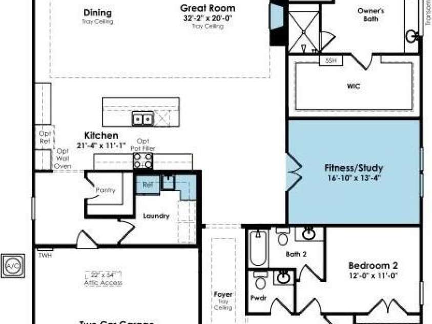221 Marina Bay Trail, Locust, NC 28097.  MLS# CAR4386636, YatesRealty ID 28421. Sydney Floorplan 