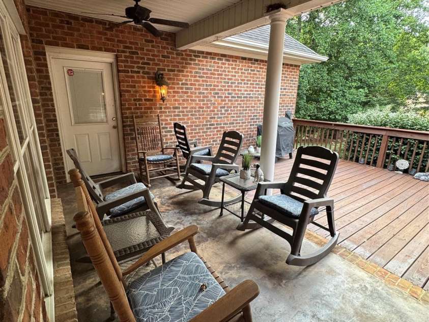 2911 Weatherfield Drive, Lincolnton, NC 28092.  MLS# CAR4285665, YatesRealty ID 28433. Covered Back Porch