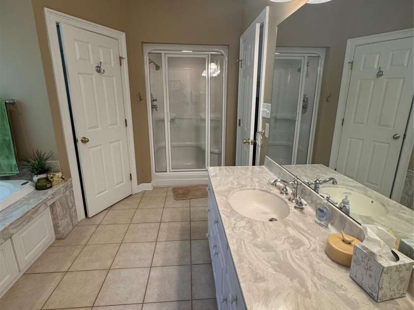 2911 Weatherfield Drive, Lincolnton, NC 28092.  MLS# CAR4285665, YatesRealty ID 28433. Shower in Primary Bath