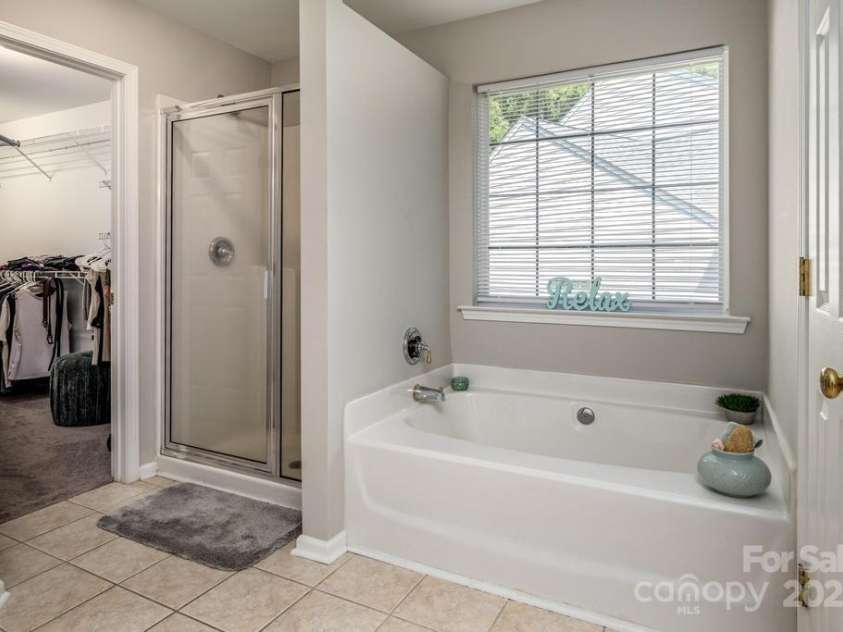 8412 Bridgestone Drive, Huntersville, NC 28078.  MLS# CAR4278792, YatesRealty ID 28445. Walk-in closet off of the bathroom
