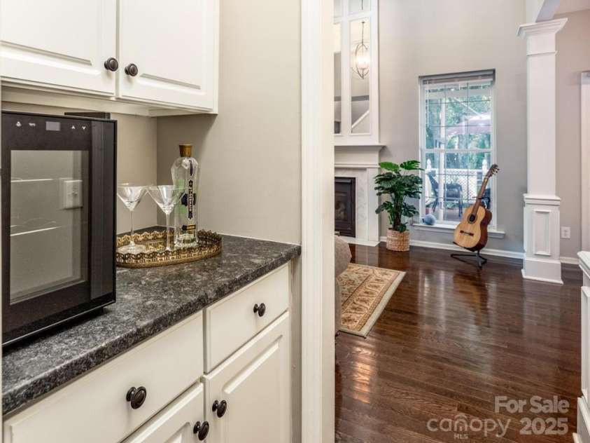 8412 Bridgestone Drive, Huntersville, NC 28078.  MLS# CAR4278792, YatesRealty ID 28445. Wine/Coffee Bar between dining room and kitchen