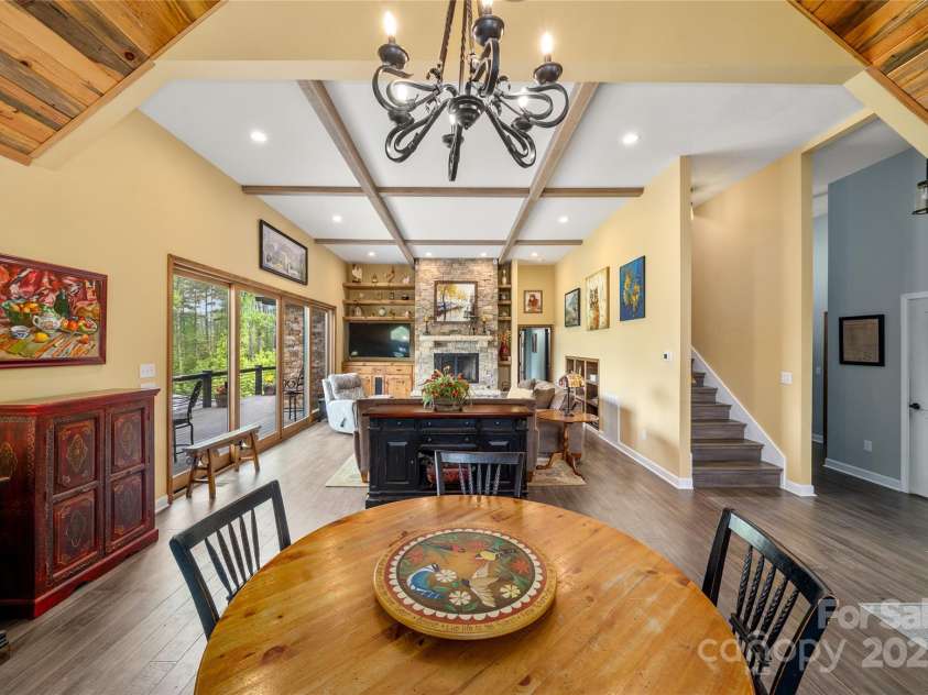 134 Olivia Trace Drive, Fletcher, NC 28732.  MLS# CAR4257309, YatesRealty ID 28446. Warm wood accents add to the luxury feel of this custom estate