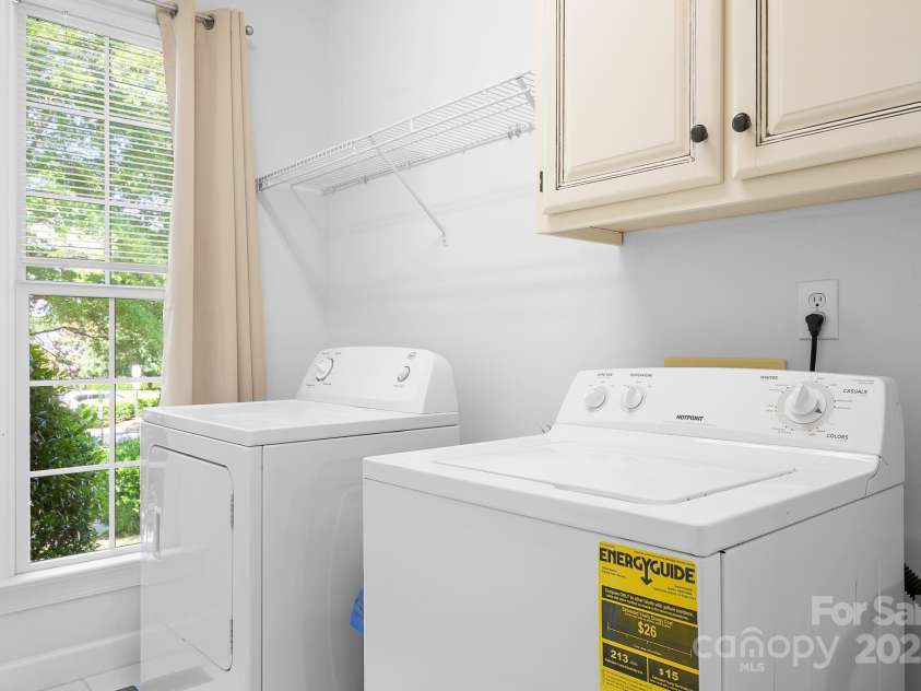 16028 Hallaton Drive, Huntersville, NC 28078.  MLS# CAR4254854, YatesRealty ID 28460. Main level laundry room