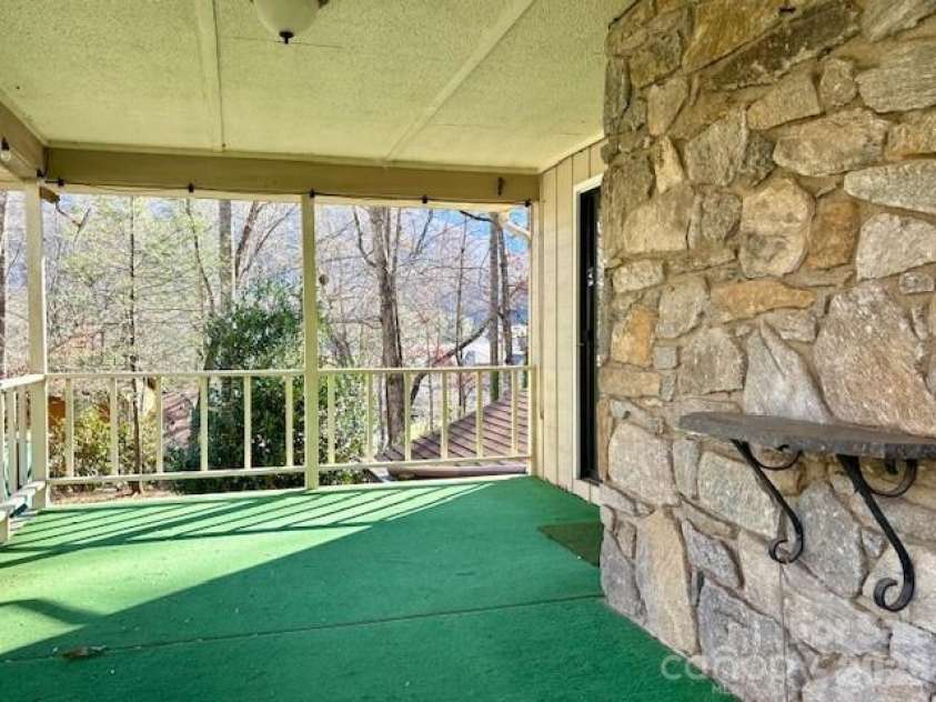 30 Brier Lane, Maggie Valley, NC 28751.  MLS# CAR4320298, YatesRealty ID 2847. Back porch; 20' x 10'