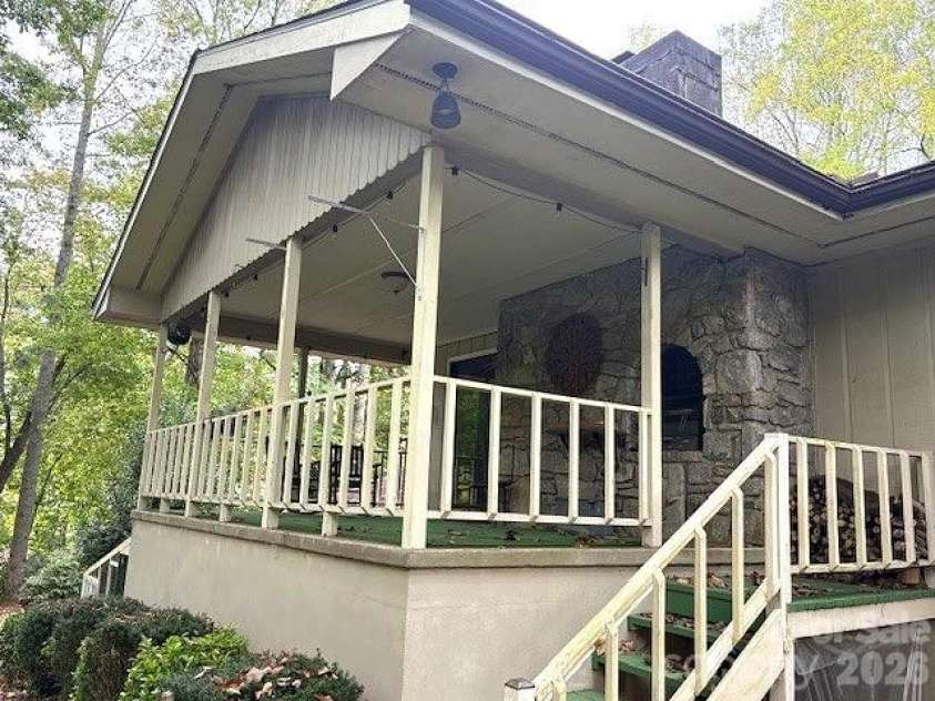 30 Brier Lane, Maggie Valley, NC 28751.  MLS# CAR4320298, YatesRealty ID 2847. Covered back porch