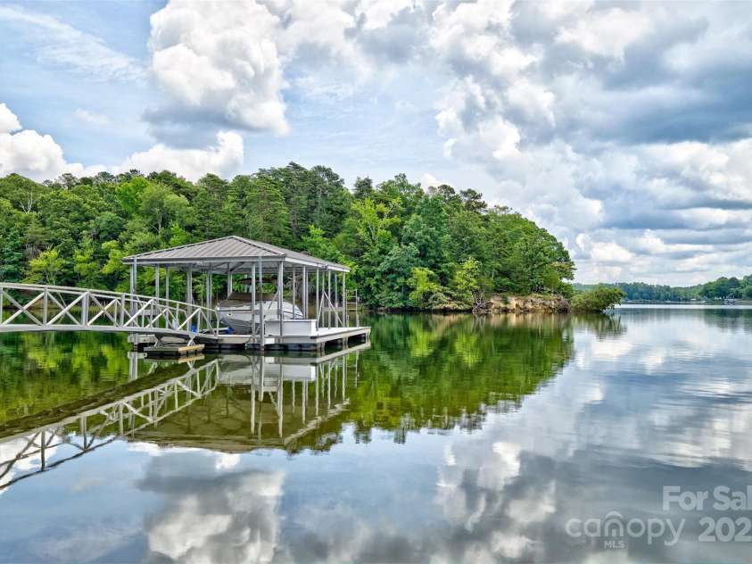 6216 North Road, York, SC 29745.  MLS# CAR4270896, YatesRealty ID 28499. Covered floating dock with boat lift