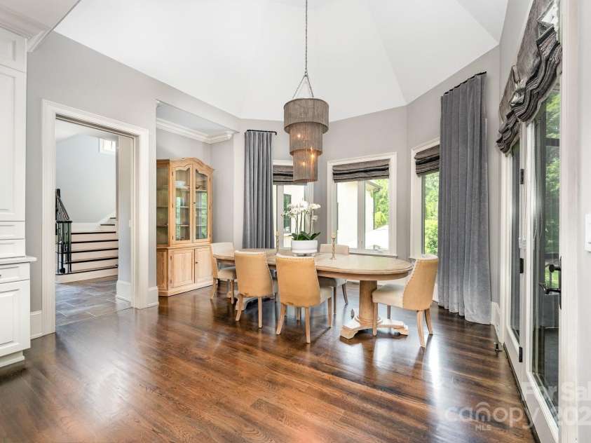 15603 June Washam Road, Davidson, NC 28036.  MLS# CAR4273381, YatesRealty ID 28502. Dining Room Overlooking Pool Patio